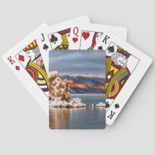 USA, California, Sunrise at Mono Lake Poker Cards