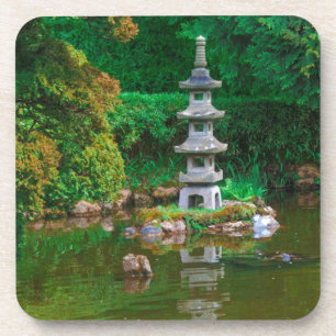USA, California. View Of A Pond Beverage Coaster