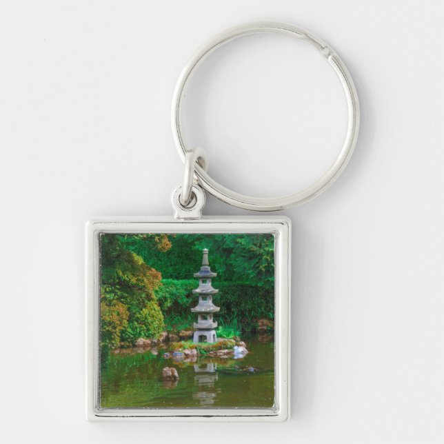 USA, California. View Of A Pond Keychain (Front)