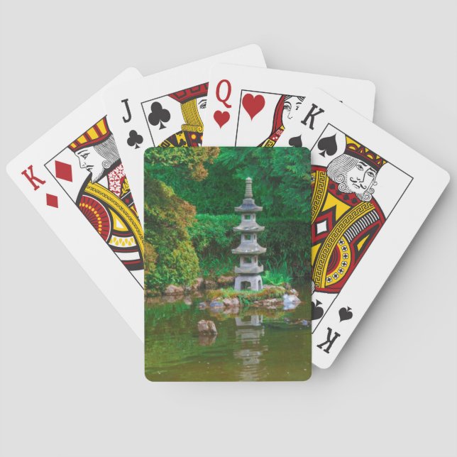 USA, California. View Of A Pond Poker Cards (Back)