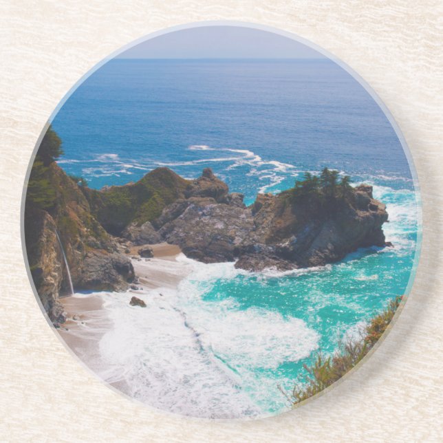 USA, California. View Of Mcway Falls Drink Coaster (Front)