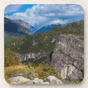 USA, California. Yosemite Valley Vista 2 Beverage Coaster