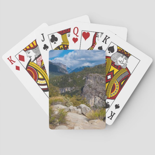 USA, California. Yosemite Valley Vista 2 Poker Cards (Back)