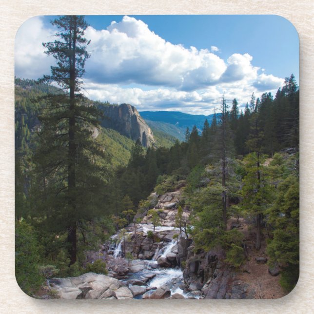 USA, California. Yosemite Valley Vista Beverage Coaster (Front)