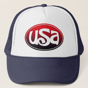 USA Calligraphy Trucker Hat