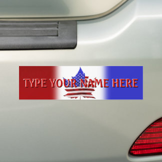 USA Canada Bumper Sticker US Flag Canada Stickets