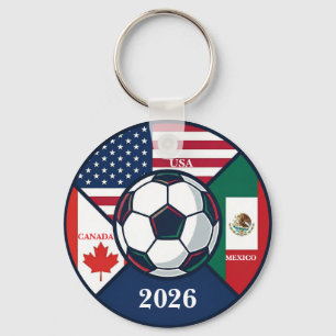 USA Canada Mexico Soccer 2026 Keychain