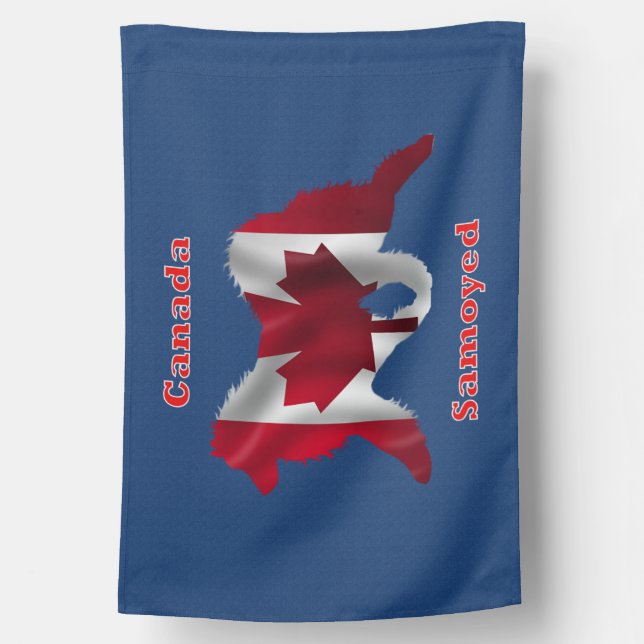 USA/Canada Samoyed House Dual- Citizenship Flag (Back)