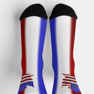 USA Canada Socks Custom US Canada Crew Socks