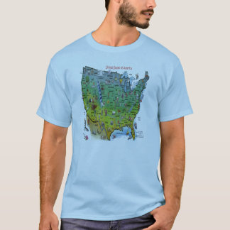 USA Cartoon Map T-Shirt