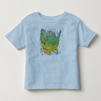 USA Cartoon Map Toddler T-shirt