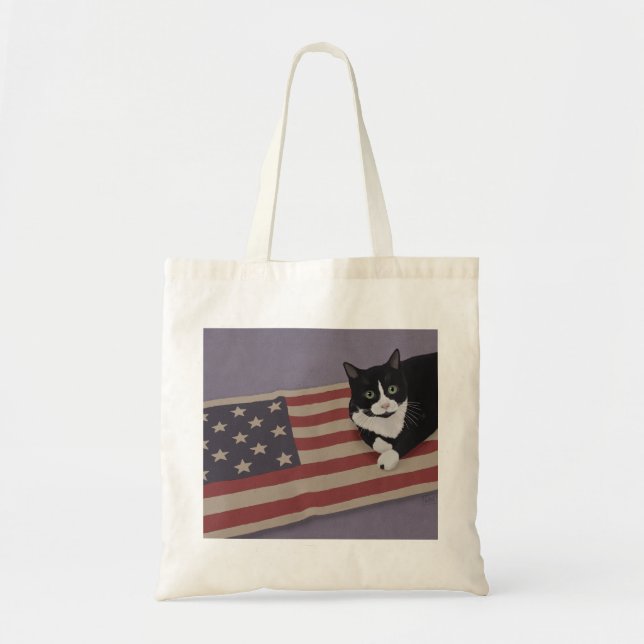 USA Cat  Tote Bag (Front)