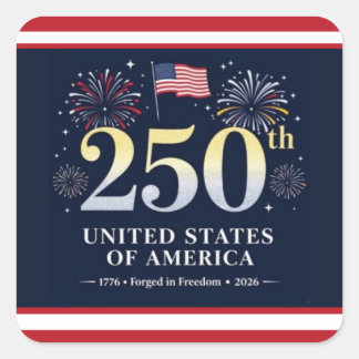USA Celebrates 250 Years Square Sticker