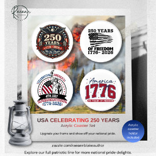 USA Celebrating 250 Years Acrylic Coaster Set