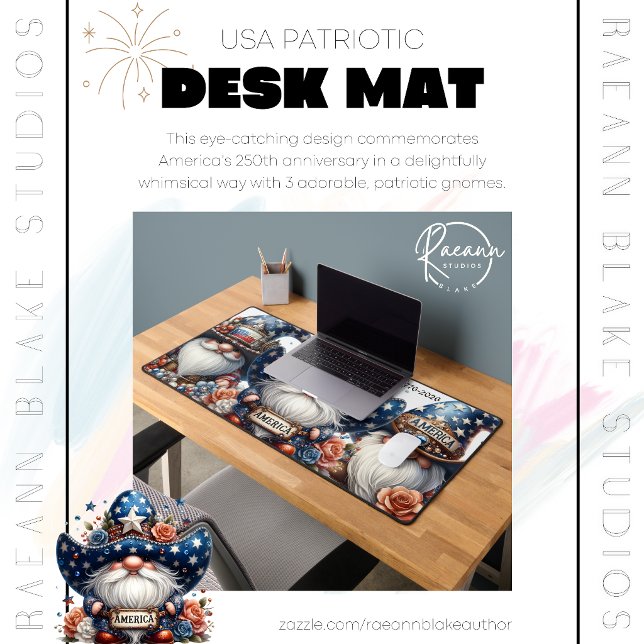 USA Celebrating 250 Years Gnomes Desk Mat (Creator Uploaded)