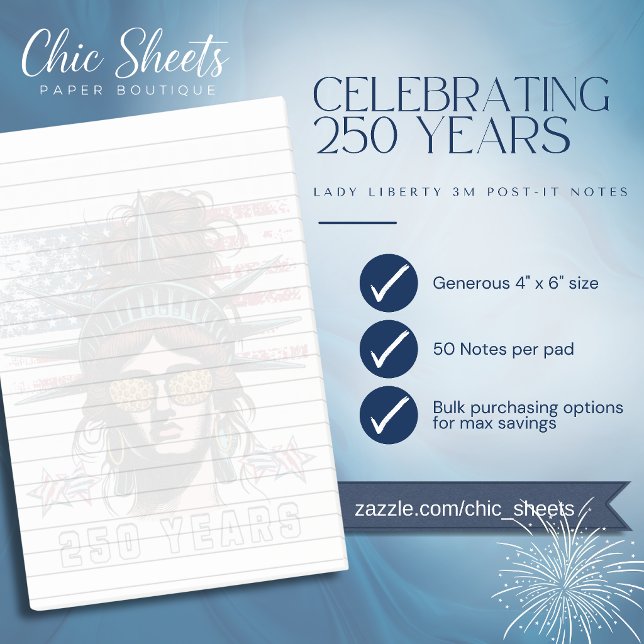 USA Celebrating 250 Years Patriotic 3M  Post-it Notes (Creator Uploaded)