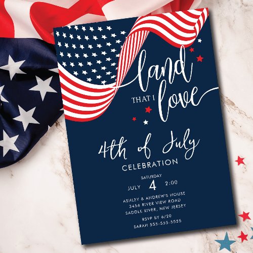 USA Celebration 4th of July Party Invitation