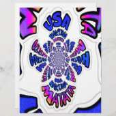 USA Celebration: Lovely Fun Text Dynamic Art (Front/Back)