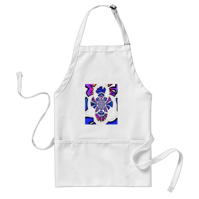 USA Celebration: Lovely Fun Text Dynamic Art Adult Apron (Front)