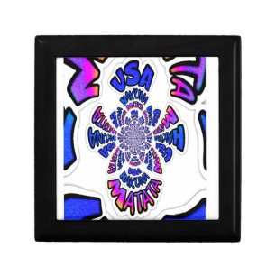USA Celebration: Lovely Fun Text Dynamic Art Gift Box