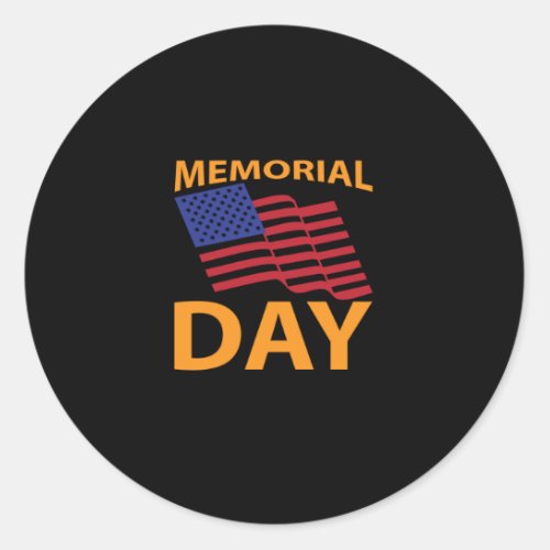 USA Celebration Memorial Day Patriotic Classic Round Sticker