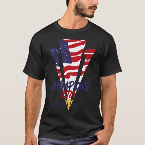 Usa Champions 2021 Gold Cup Concacaf T_Shirt