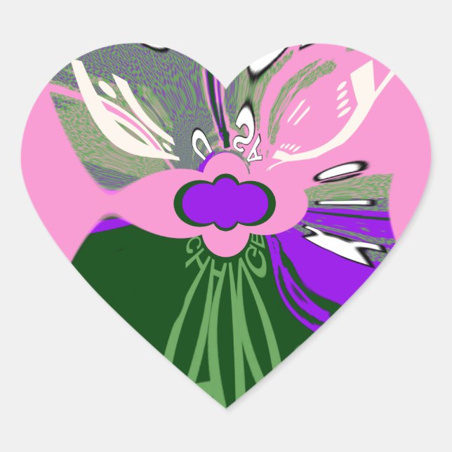 USA Change Art Print Heart Sticker (Front)
