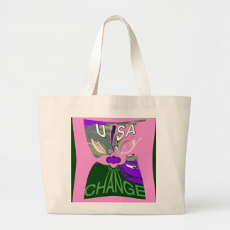 USA Change Art Print Large Tote Bag