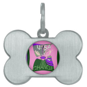 USA Change Art Print Pet Tag