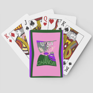 USA Change Art Print Poker Cards