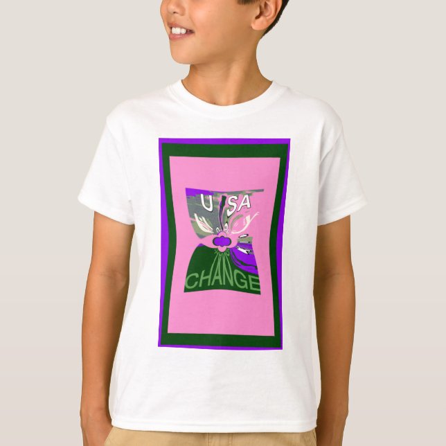 USA Change Art Print T-Shirt (Front)