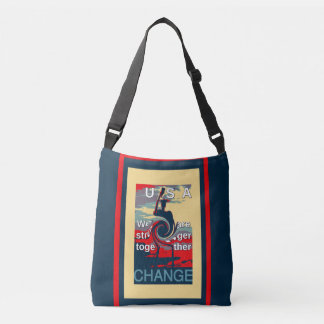 USA Change: Stronger Together Unity Design Crossbody Bag