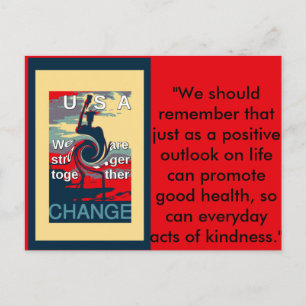 USA Change: Stronger Together Unity Design Postcard
