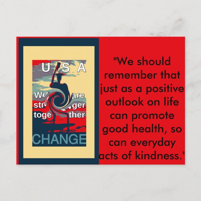 USA Change: Stronger Together Unity Design Postcard (Front)