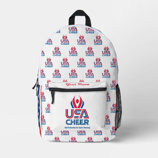 USA Cheer Flag Customizable Backpack (Front)