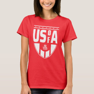 USA Cheer Red US of A Fan Tee