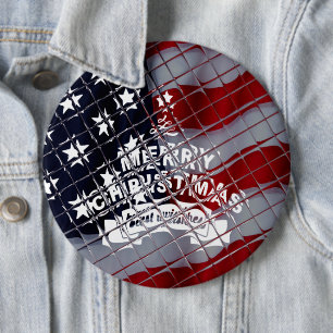 USA Christmas: A Festive Celebration of Freedom Button