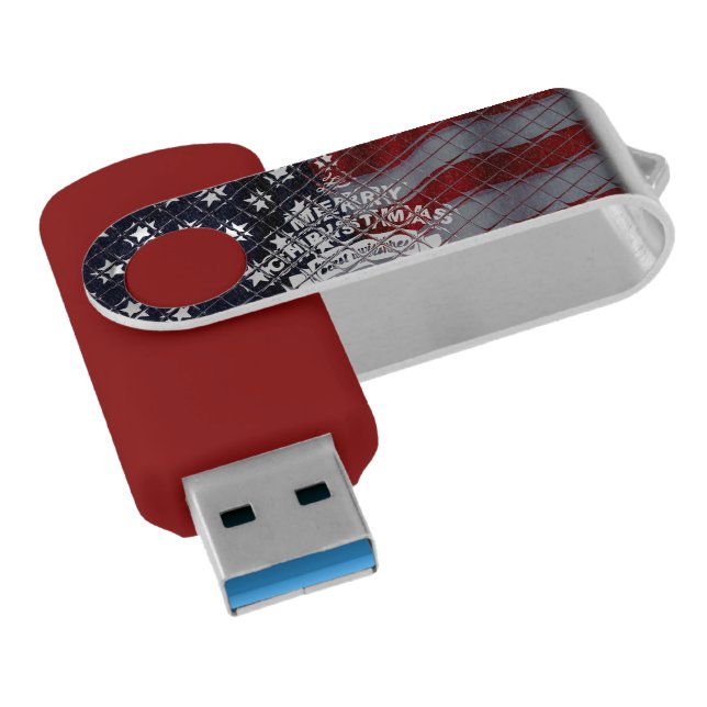 USA Christmas: A Festive Celebration of Freedom Flash Drive (Angled)