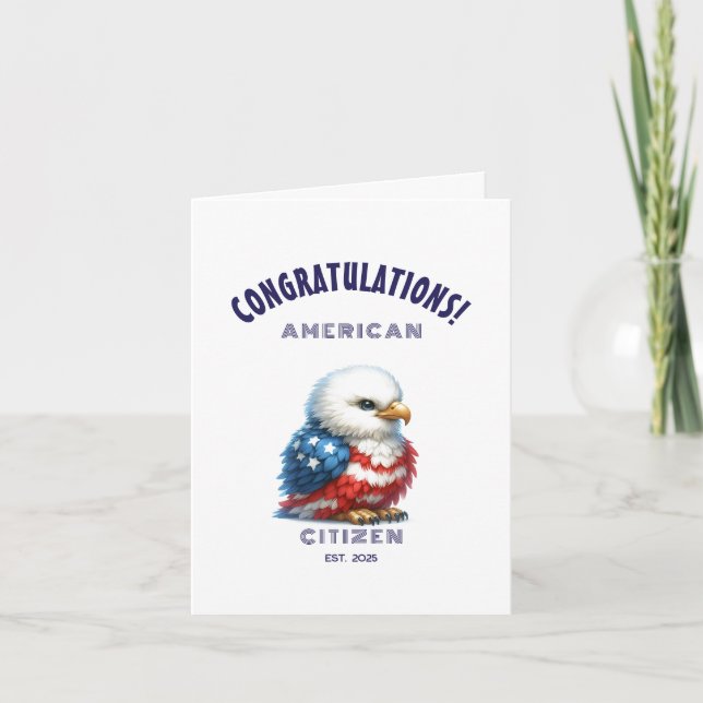 USA Citizenship Congratulations American Card (Front)