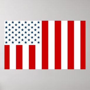 USA Civil Flag of Peacetime Poster