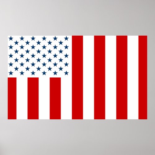 USA Civil Flag of Peacetime Poster