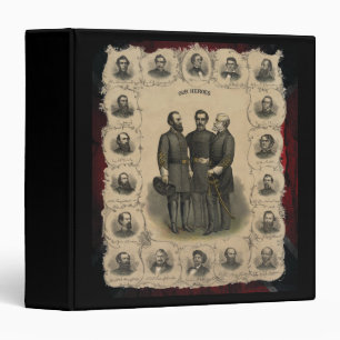 USA 🛡️ Civil War Patriotic Heroes 3 Ring Binder