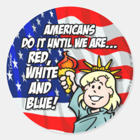 USA CLASSIC ROUND STICKER
