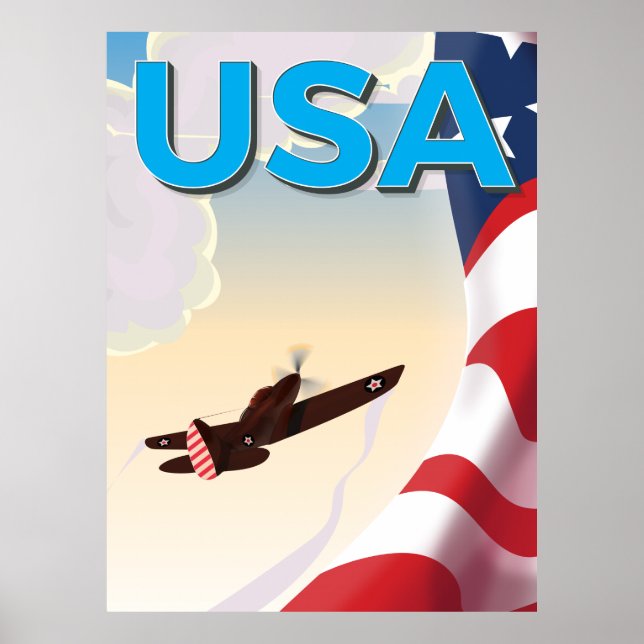 USA Classic World War Two Poster (Front)