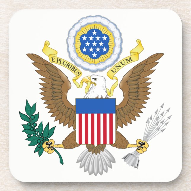 USA Coat of Arms coastercnt Beverage Coaster (Front)