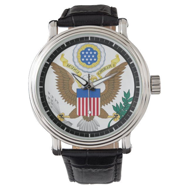 USA Coat of Arms Symbol on a Watch (Front)
