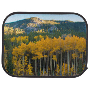 USA, Colorado. Bright Yellow Aspens in Rockies Car Floor Mat