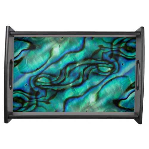 USA Colorado Lafayette Abalone shell montage Serving Tray