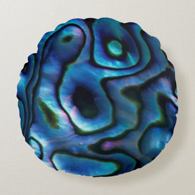 USA, Colorado, Lafayette. Abalone shell Round Pillow (Front)