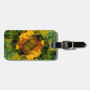 USA, Colorado, Lafayette. Sunflower montage Luggage Tag